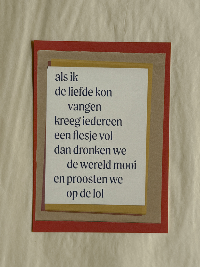 lezen handwerk lichtpuntjes proost poem organic paper paperwork stationary the netherlands atelier sukha