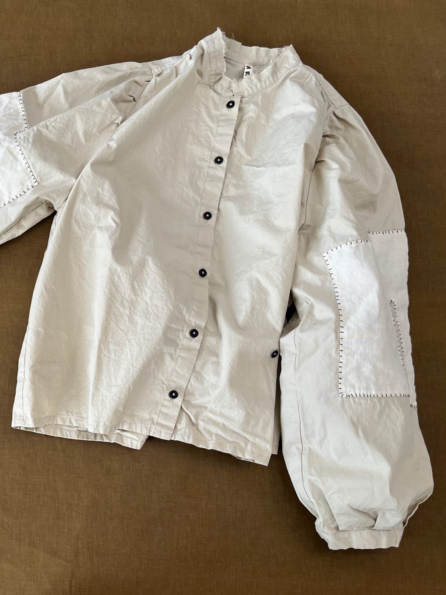 linen cotton shirt gina patched embroidery fant shop online sand the netherlands