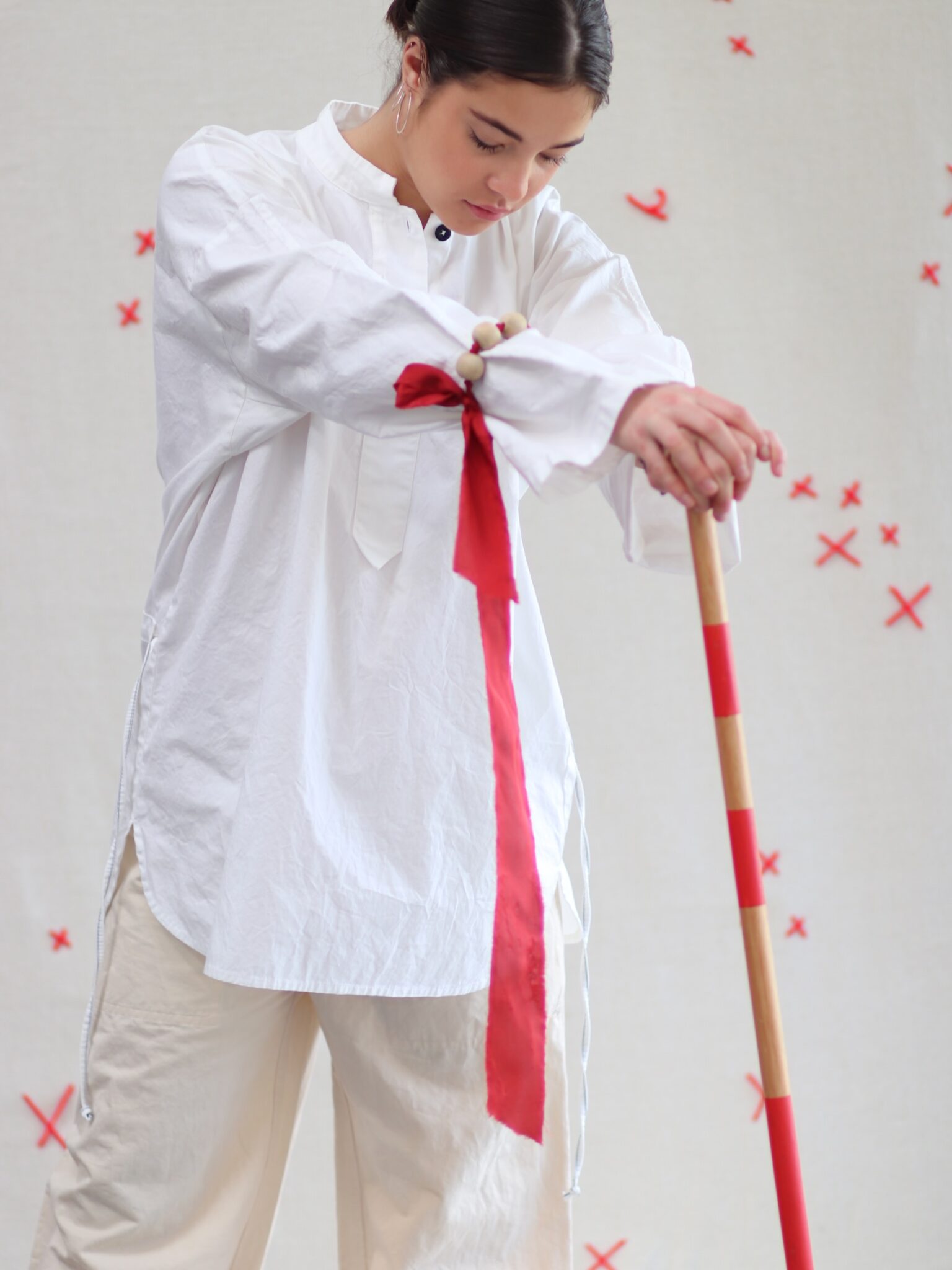 maya blouse shirt FANT projects the Netherlands cotton canvas coconut slow fashion atelier Sukha