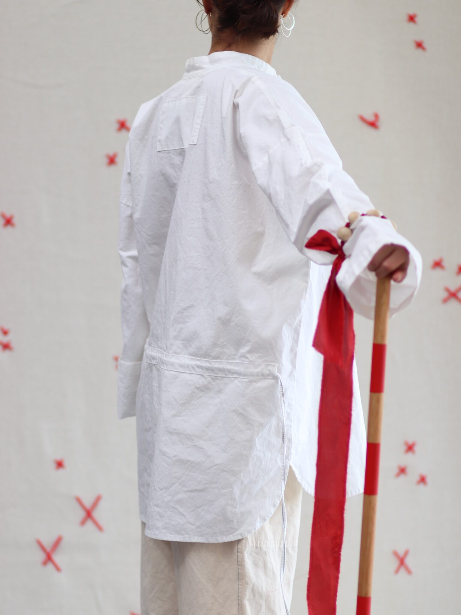 maya blouse shirt FANT projects the Netherlands cotton canvas coconut slow fashion atelier Sukha