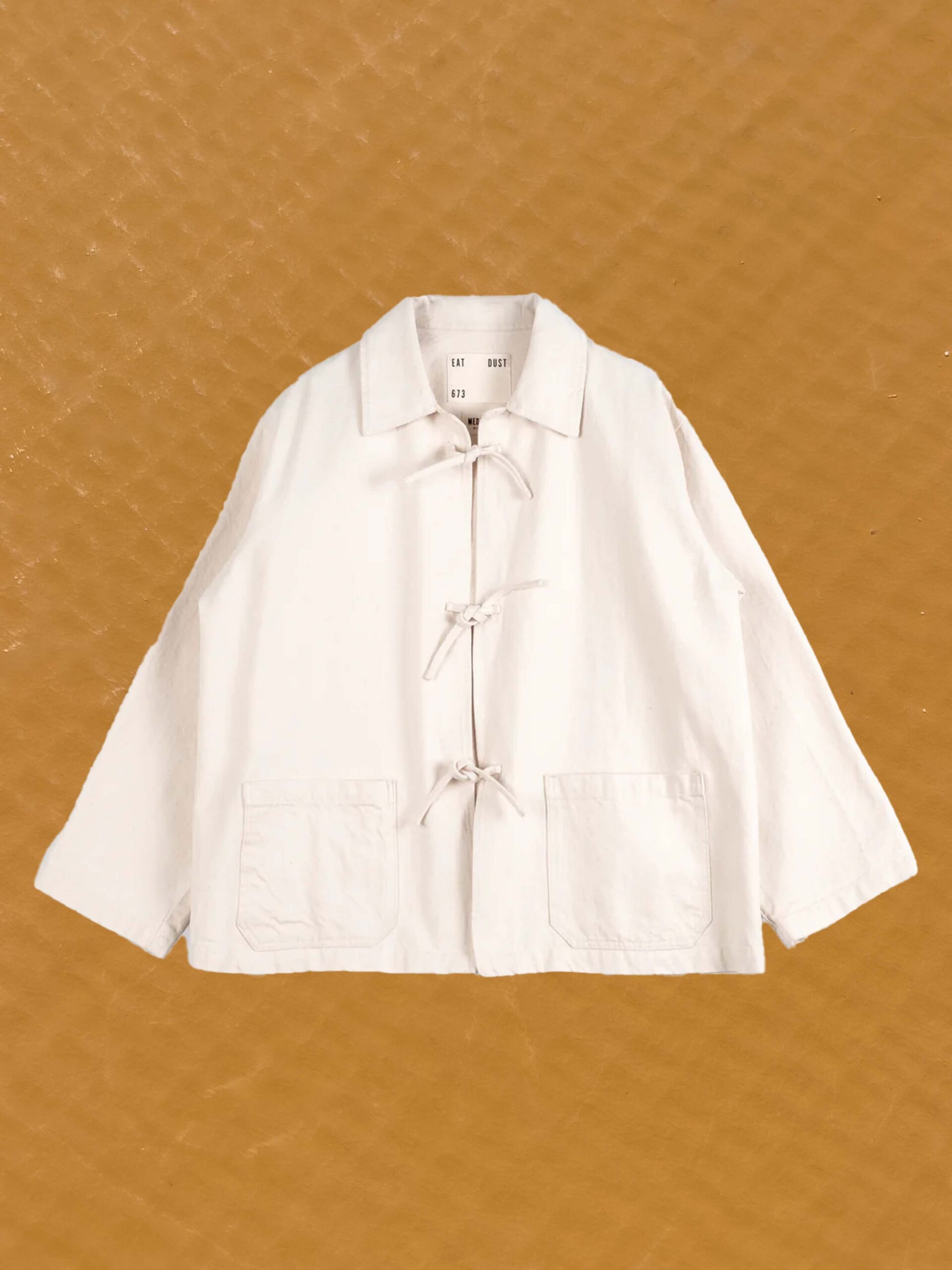 temple jacket ecru denim tie front girls of dust eat dust antwerp fair made portugal