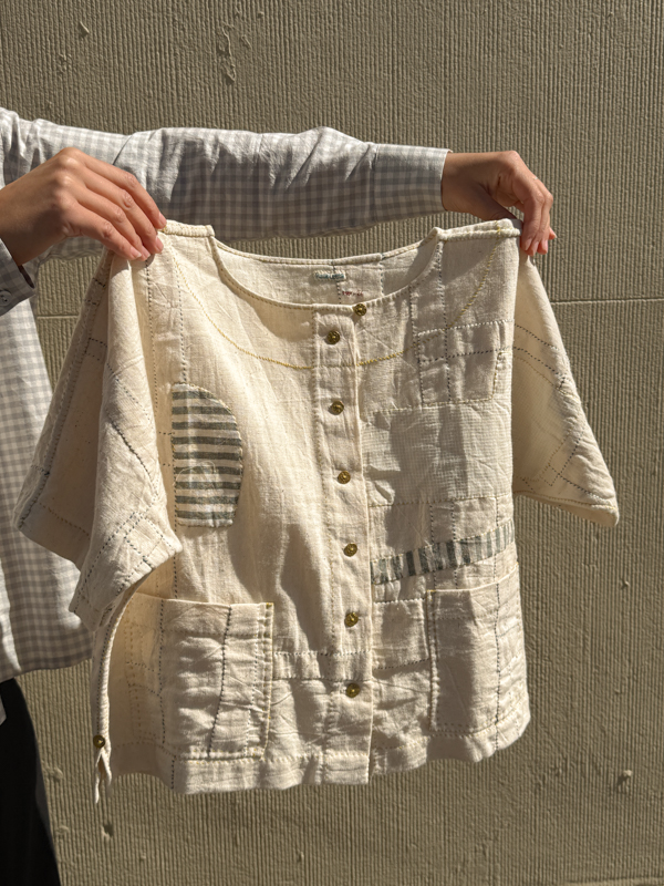 raasleela handmade blouse patch hand embroidery made in India front