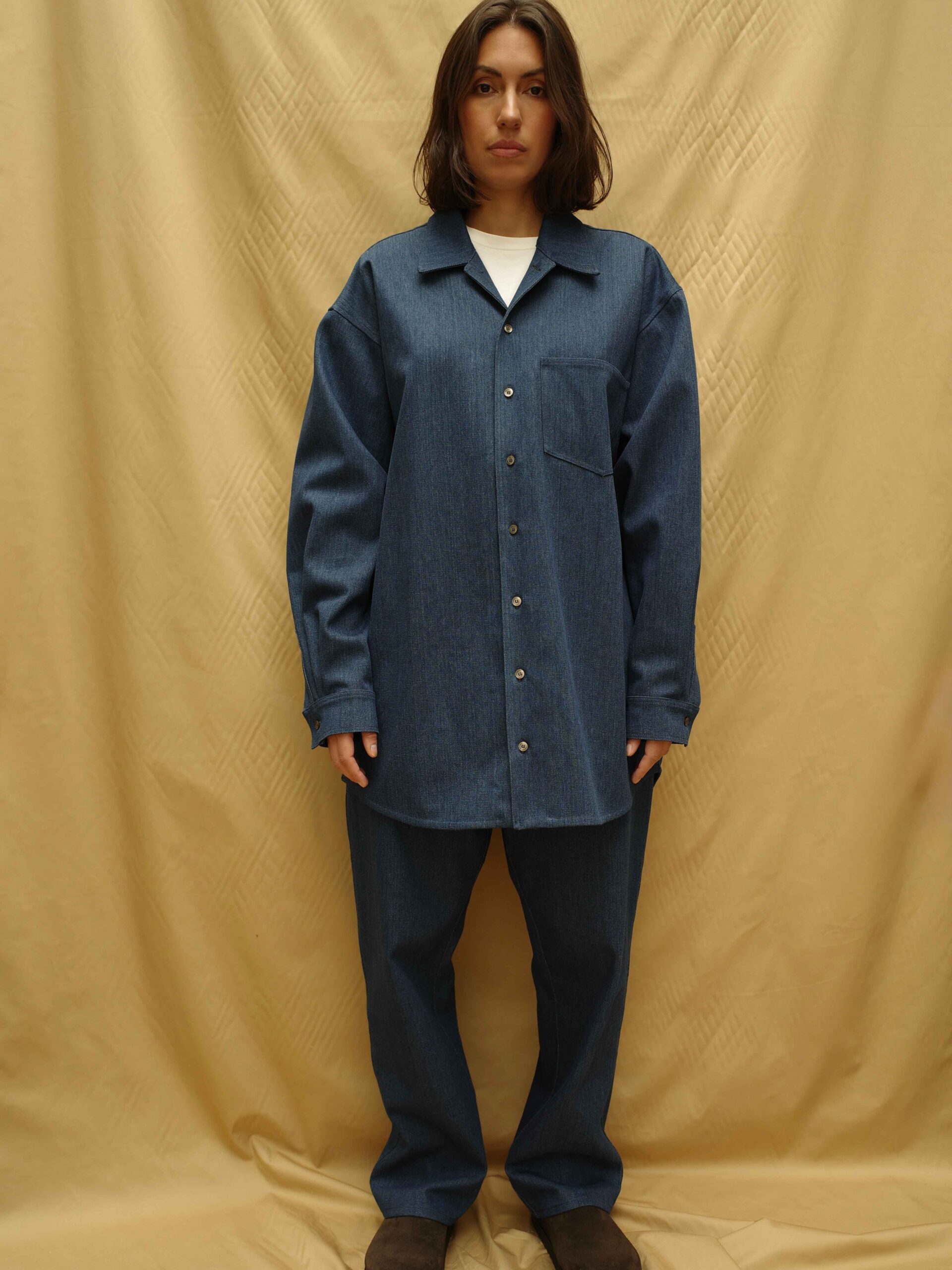 jeans shirt 04 denim cotton maud vanden beussche brussel portugal oversized shape jacket full body jeans