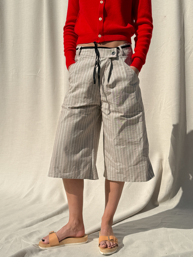 cato shorts fant shop online deadstock cotton made in amsterdam stripe cotton front close