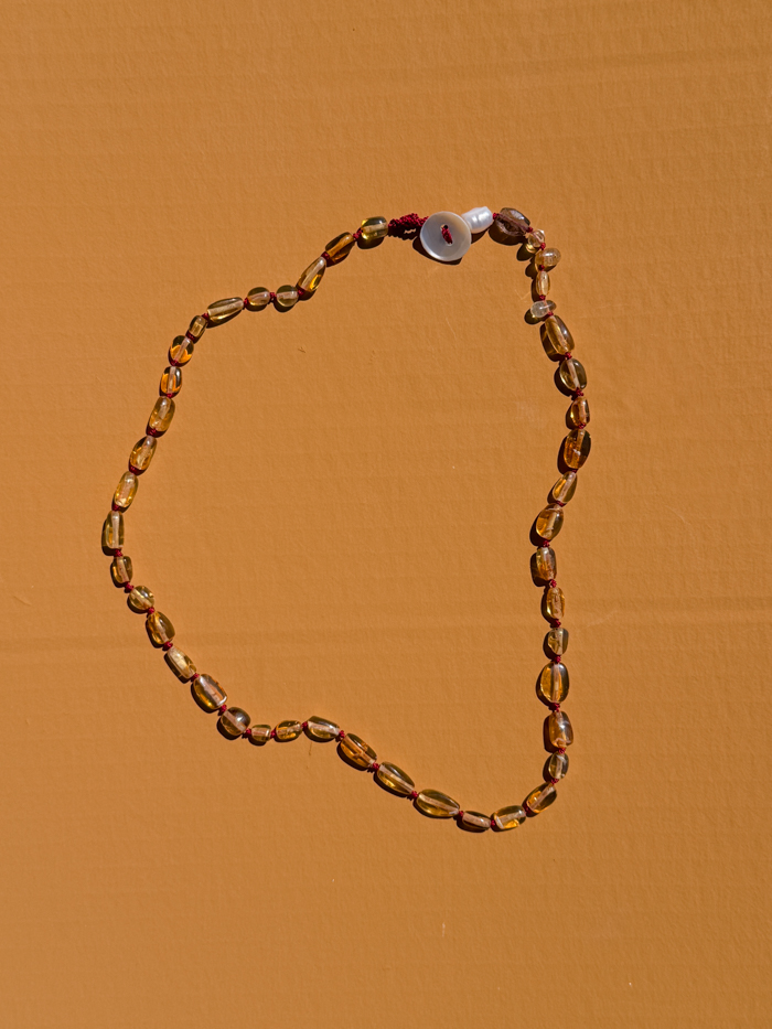 hand knot jewellery handmade jewellery bien x kem necklace amber