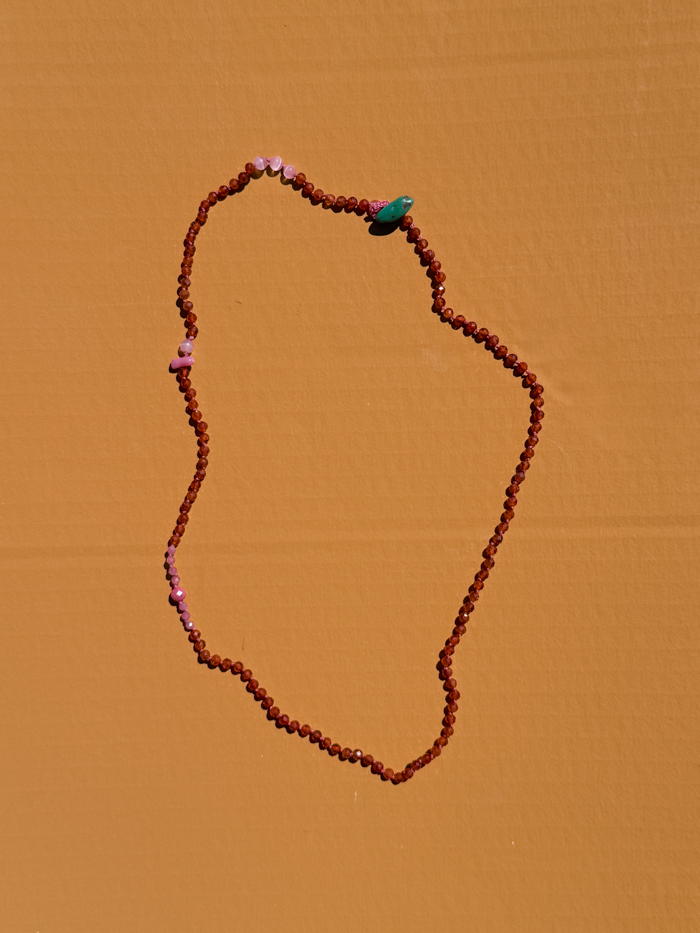 hand knot jewellery handmade jewellery bien x kem hessonite necklace