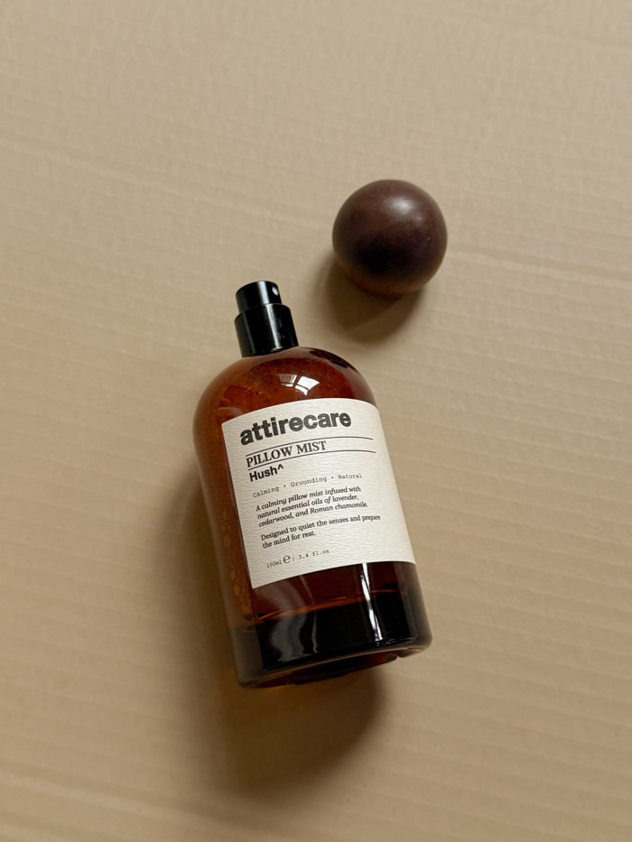 pillow mist hush attirecare lavender cedarwood chamomile natural fragrance open