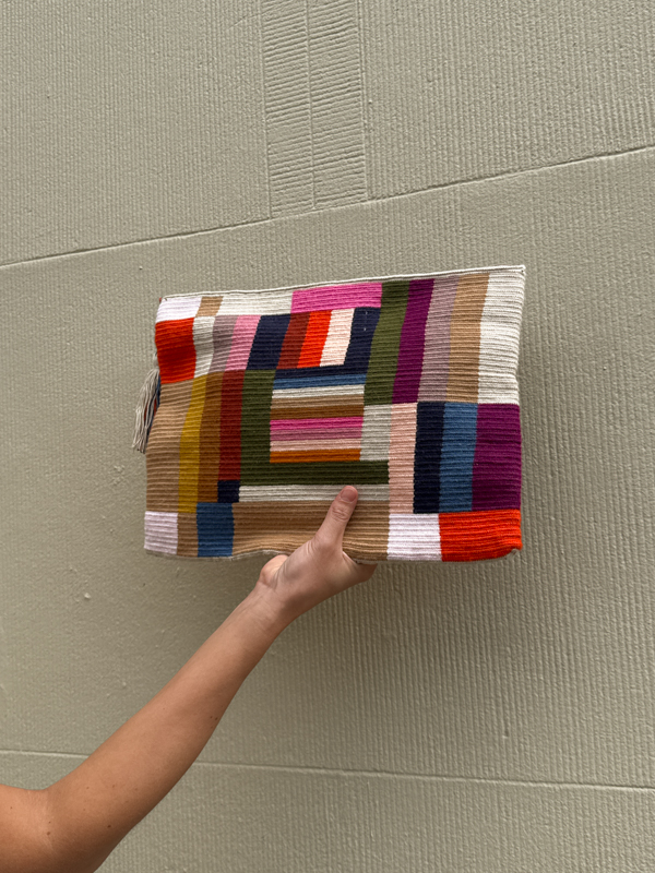 guanabana handmade large clutch bag multi colour