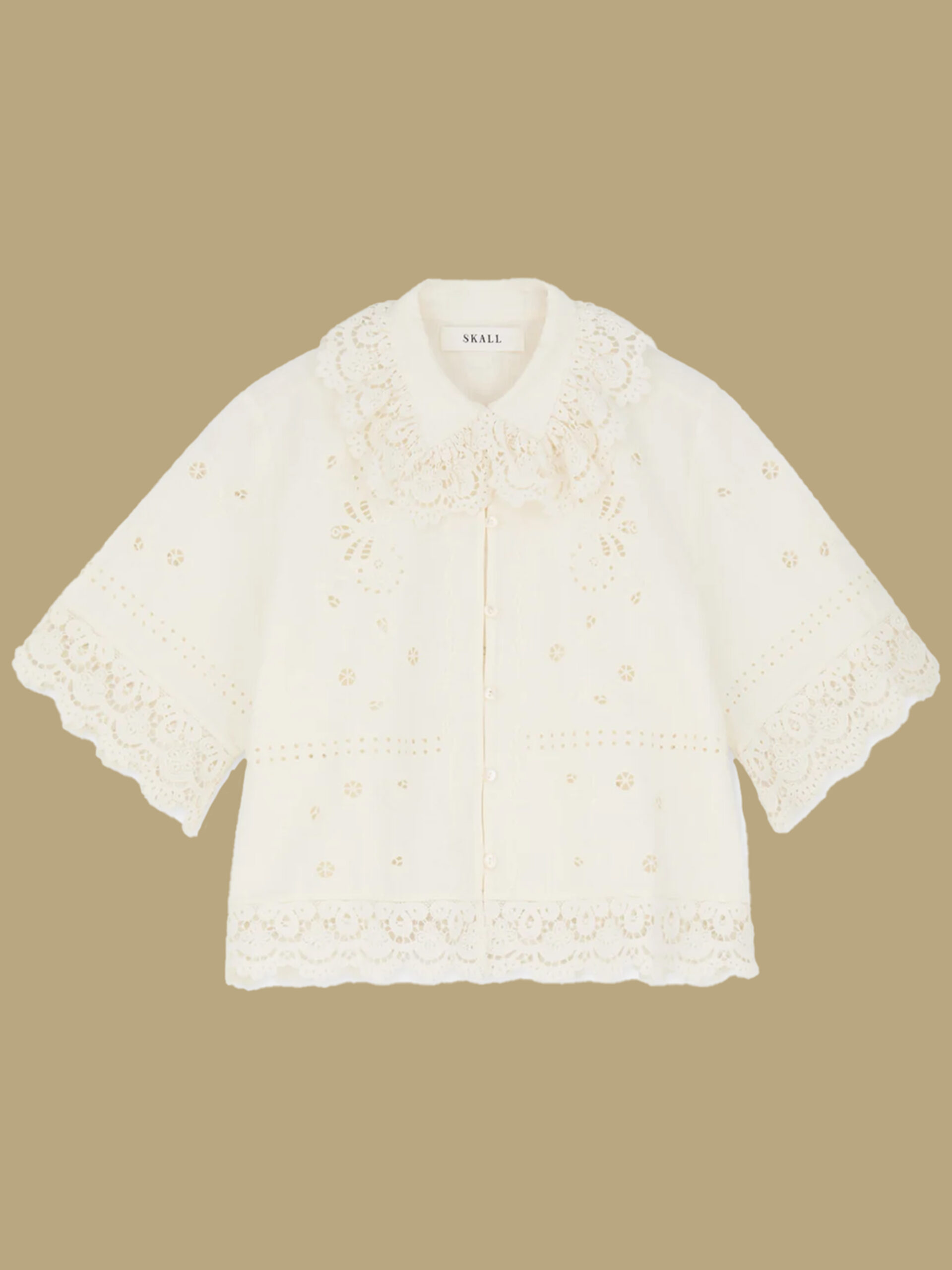 talia blouse shirt organic cotton linen india skall studio denmark antique white pack shot