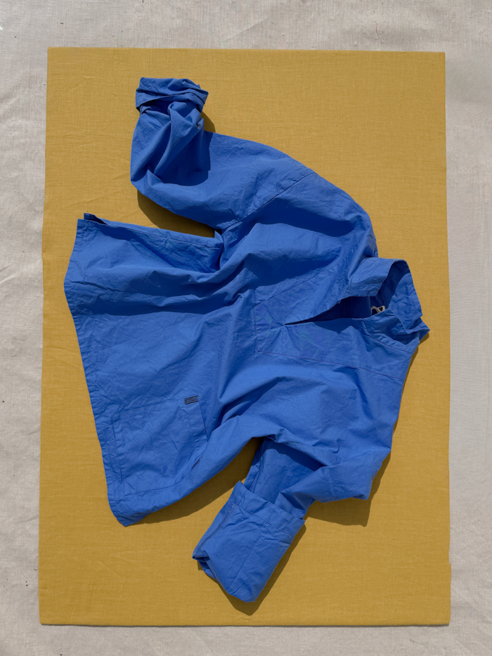 flos blouse shirt fant the netherlands organic cotton royal blue v-neck total