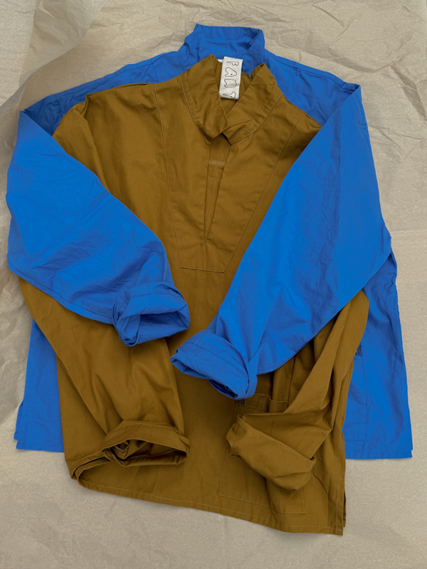 flos fant shirt cotton two colours blue yellow