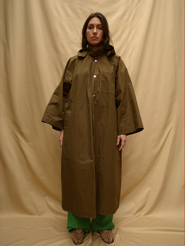 parka khaki england ripstop oversized coat maud vanden beussche cover