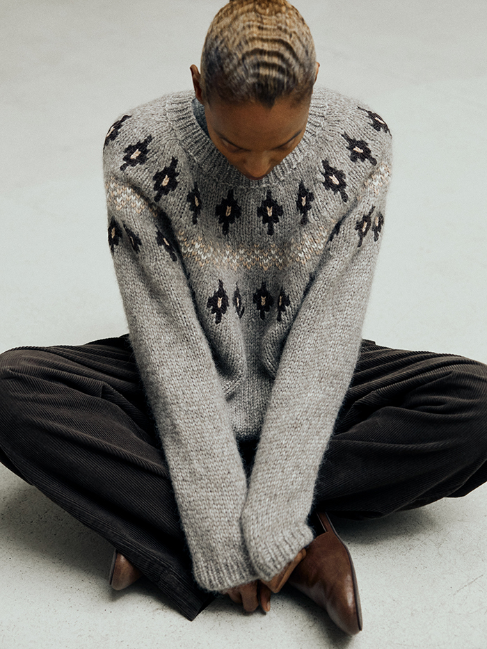wyn sweater llama wool hand-knitted aiayu online shop denmark pure grey cover