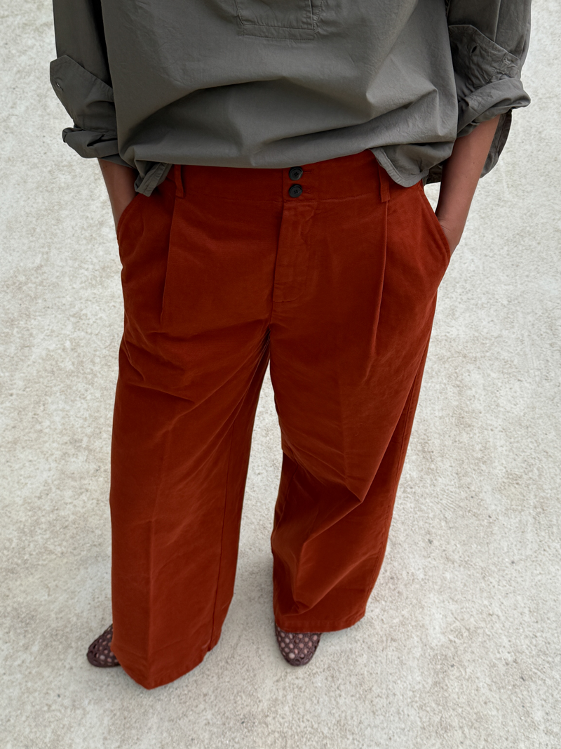 pomandere pants brick red red pants pomandere shop online cotton pants cover
