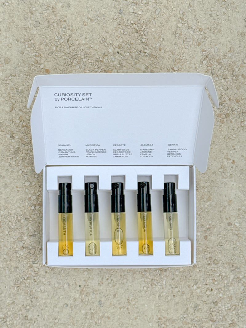 discovery set porcelain perfumery natural perfume Denmark Copenhagen