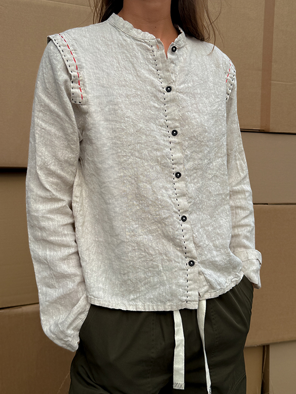 Renee shirt fant shop online European linen shirt grain cover