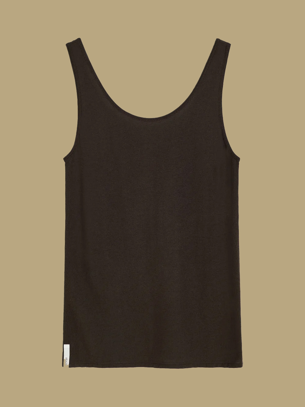 gentle cotton cashmere blend tank top dark brown aiayu online shop denmark