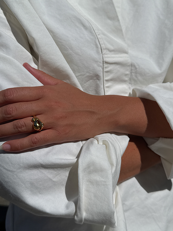 ring bolo statement liesch amsterdam handmade jewelry 18k gold-plated styling