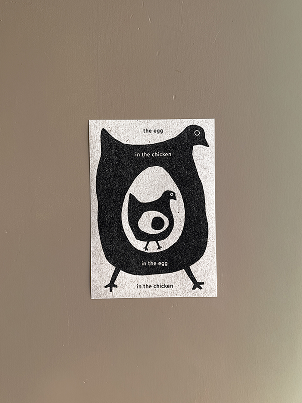 tuyo art egg in the chicken David Schmitt Barcelona printmaking painter cover