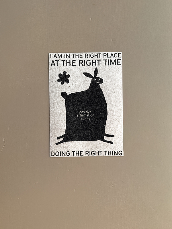 tuyo art positive affirmation bunny David Schmitt Barcelona printmaking painter cover