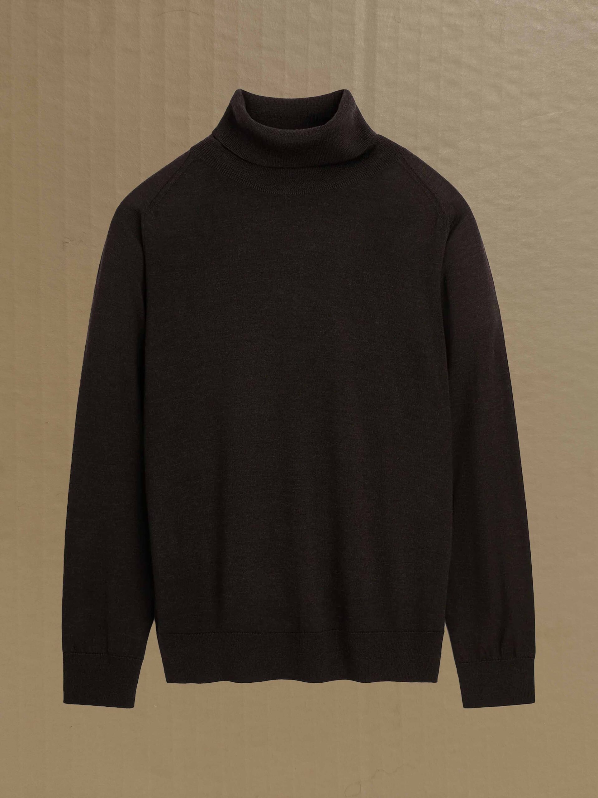 amara t neck jumper turtleneck merino wool dark brown skall studio denmark product