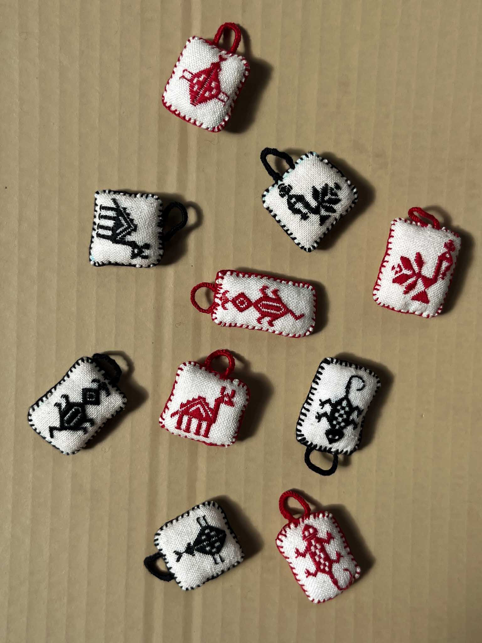 handmade charms ornaments by raasleela india textile mix