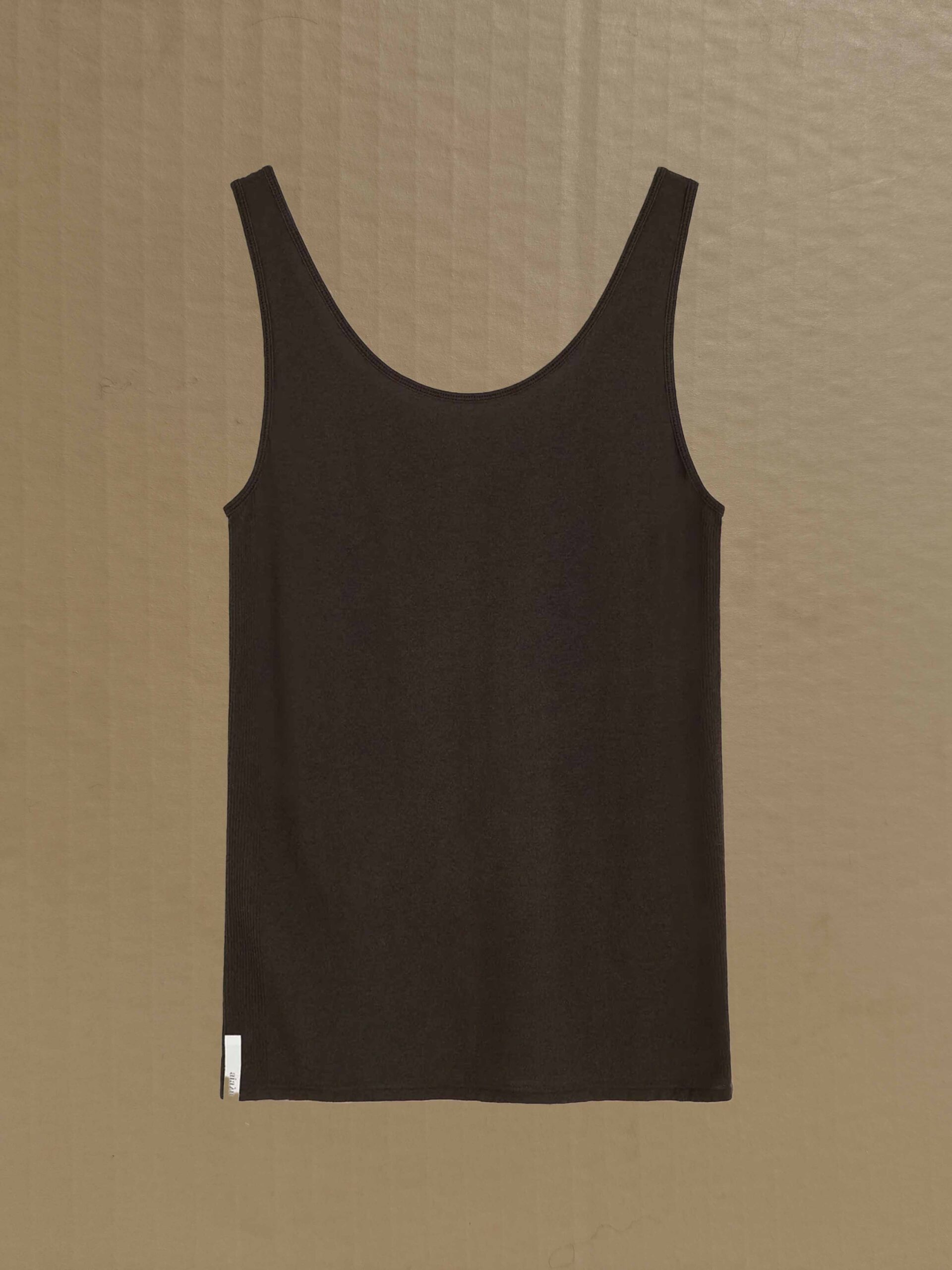 gentle cotton cashmere blend tank top dark brown aiayu online shop denmark full