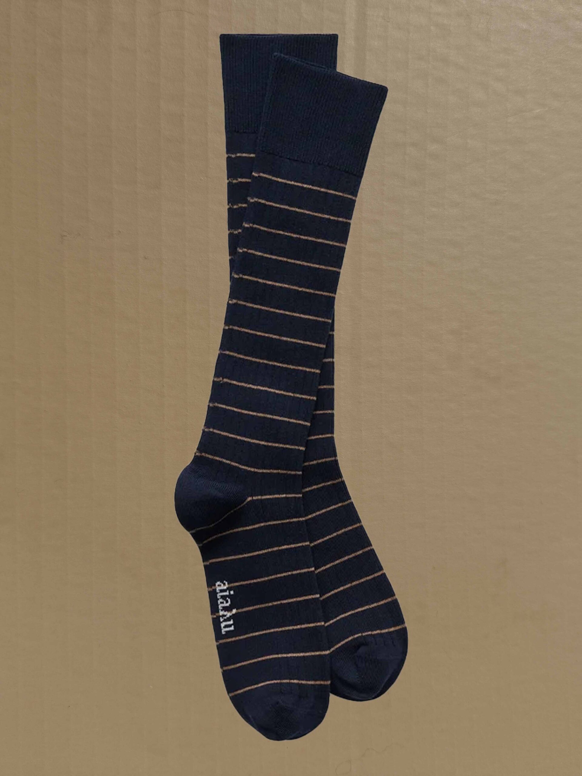 sock long cotton stripe mix navy aiyau denmark shop online