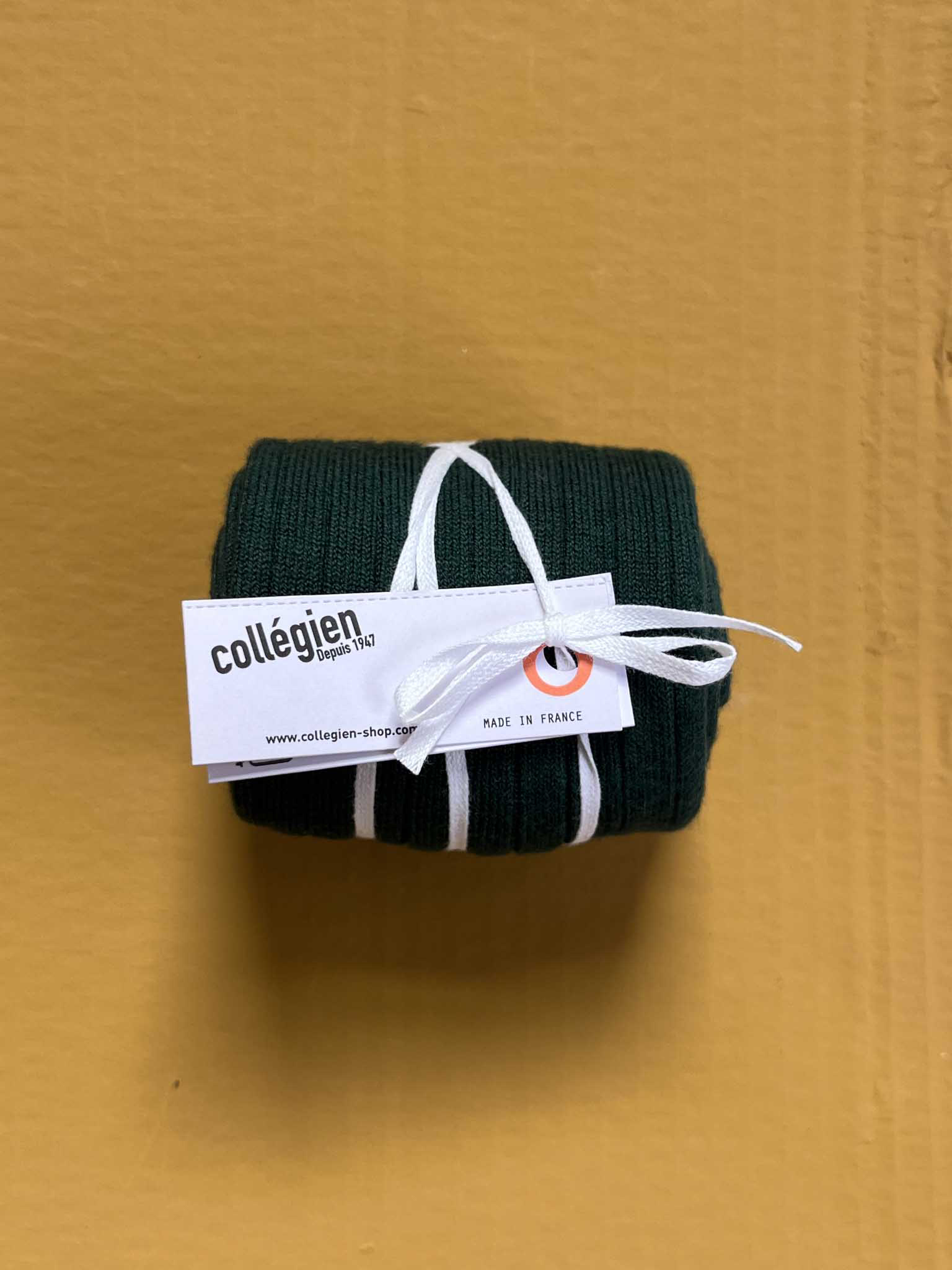 socks collegien france cotton knee high green