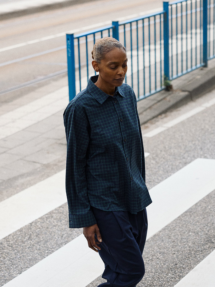 penny shirt check evergreen aiayu shop online shirt cotton cover