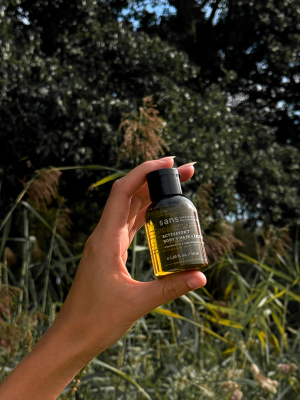 sans ceuticals shop online Activator 7 Body + Hair + Face Oil travel size gift