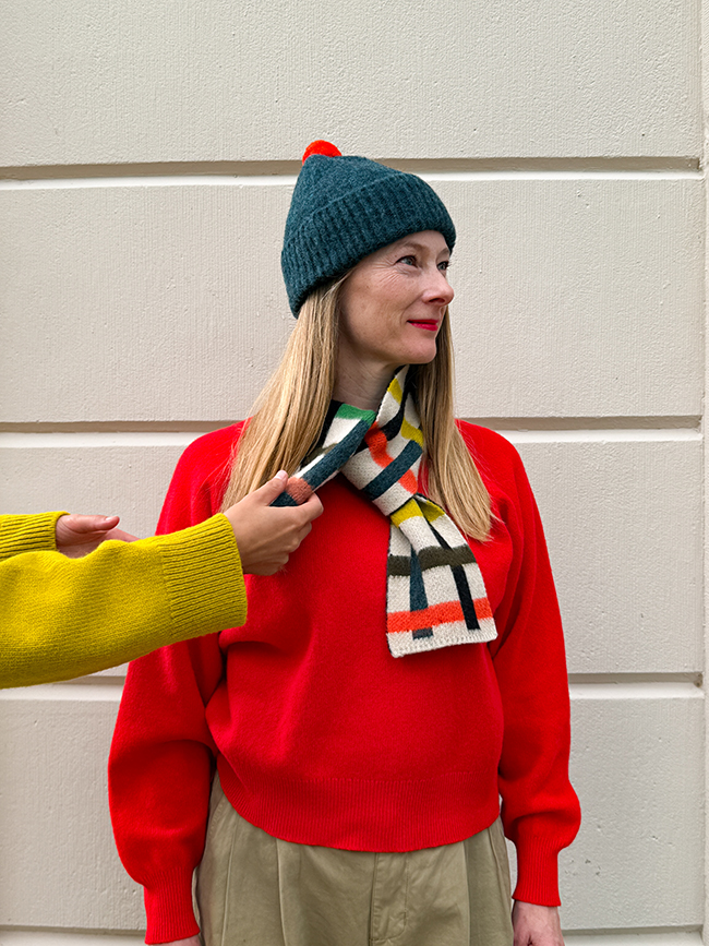 jo gordon jumper jo gordon sweater merino wool Scotland poppy cover
