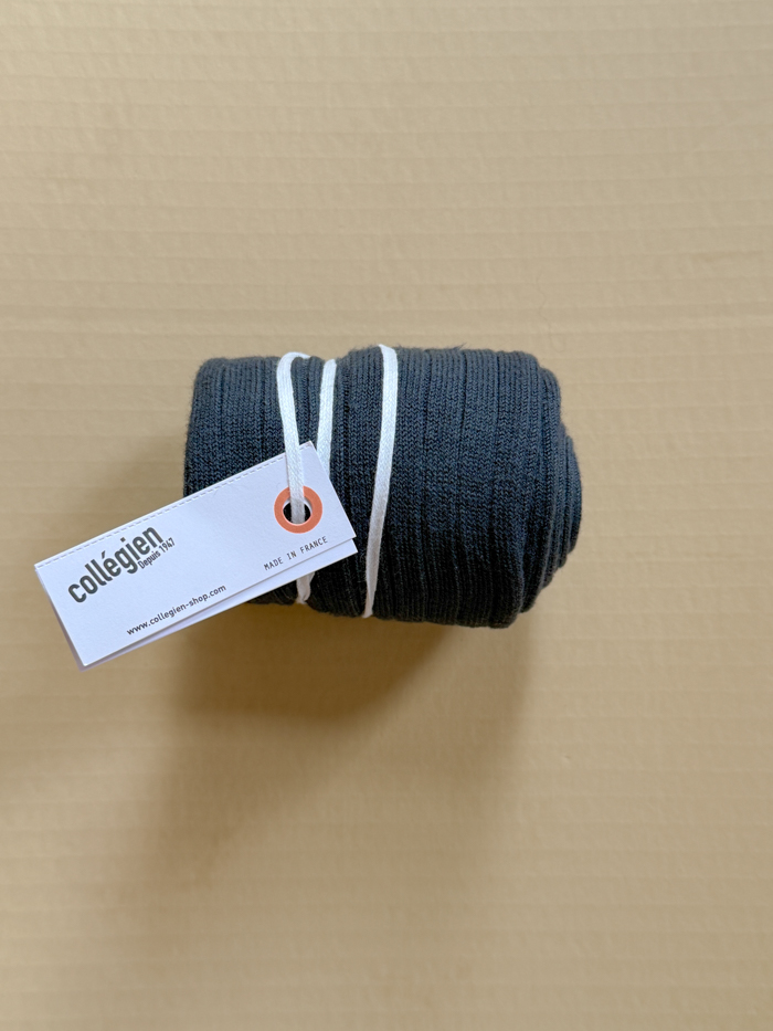 high knee socks collegien france cotton footwear organic soft anthracite