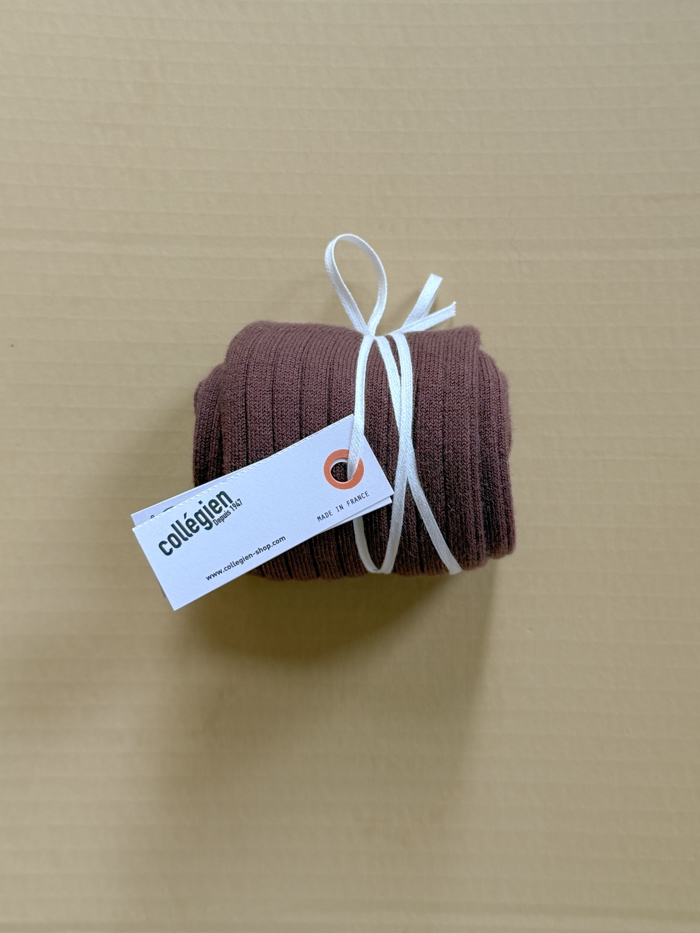 high knee socks collegien france cotton footwear organic soft chocolat milk