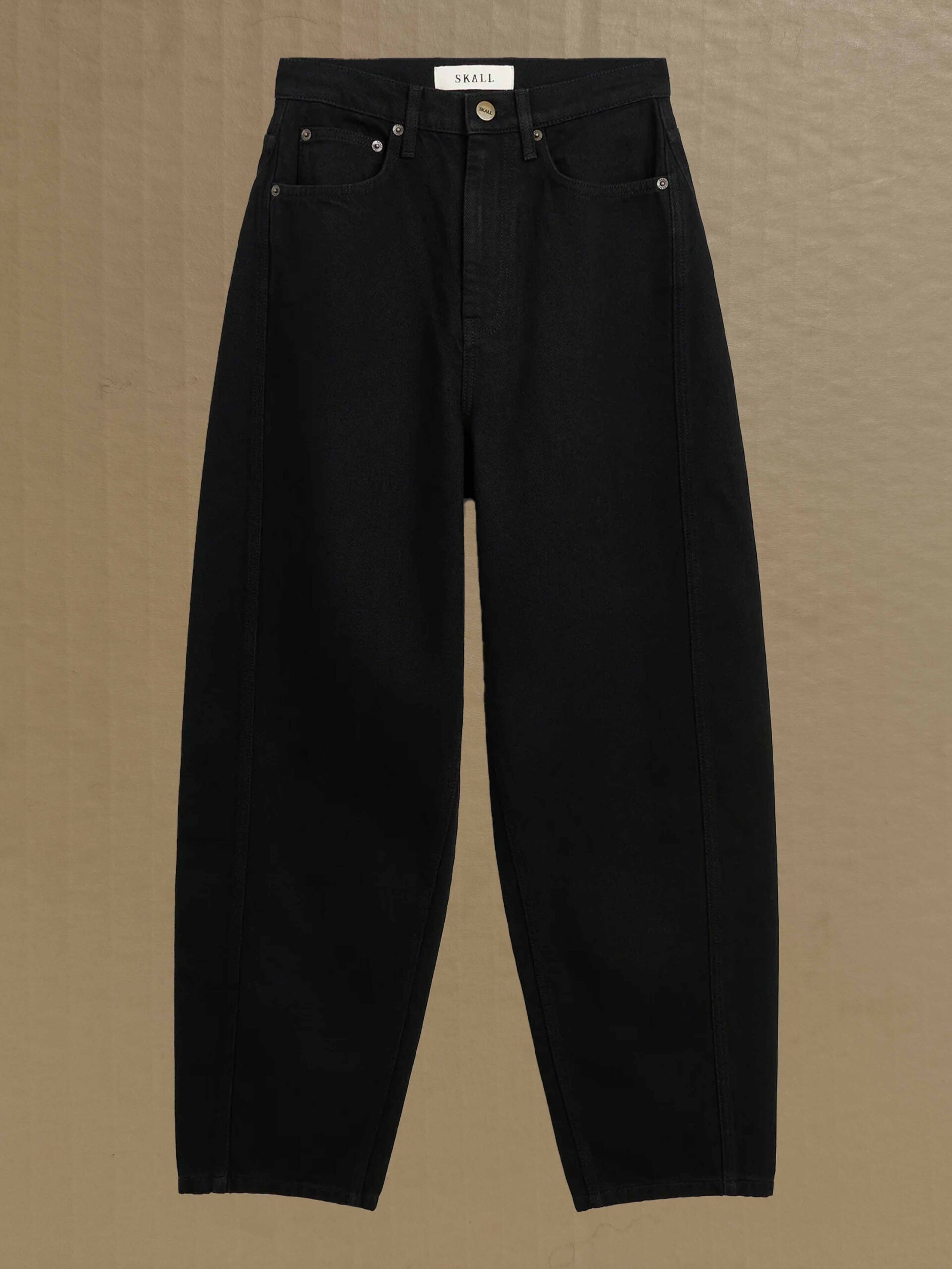 billie barrel fit baloon jeans denim gots black skall studio product