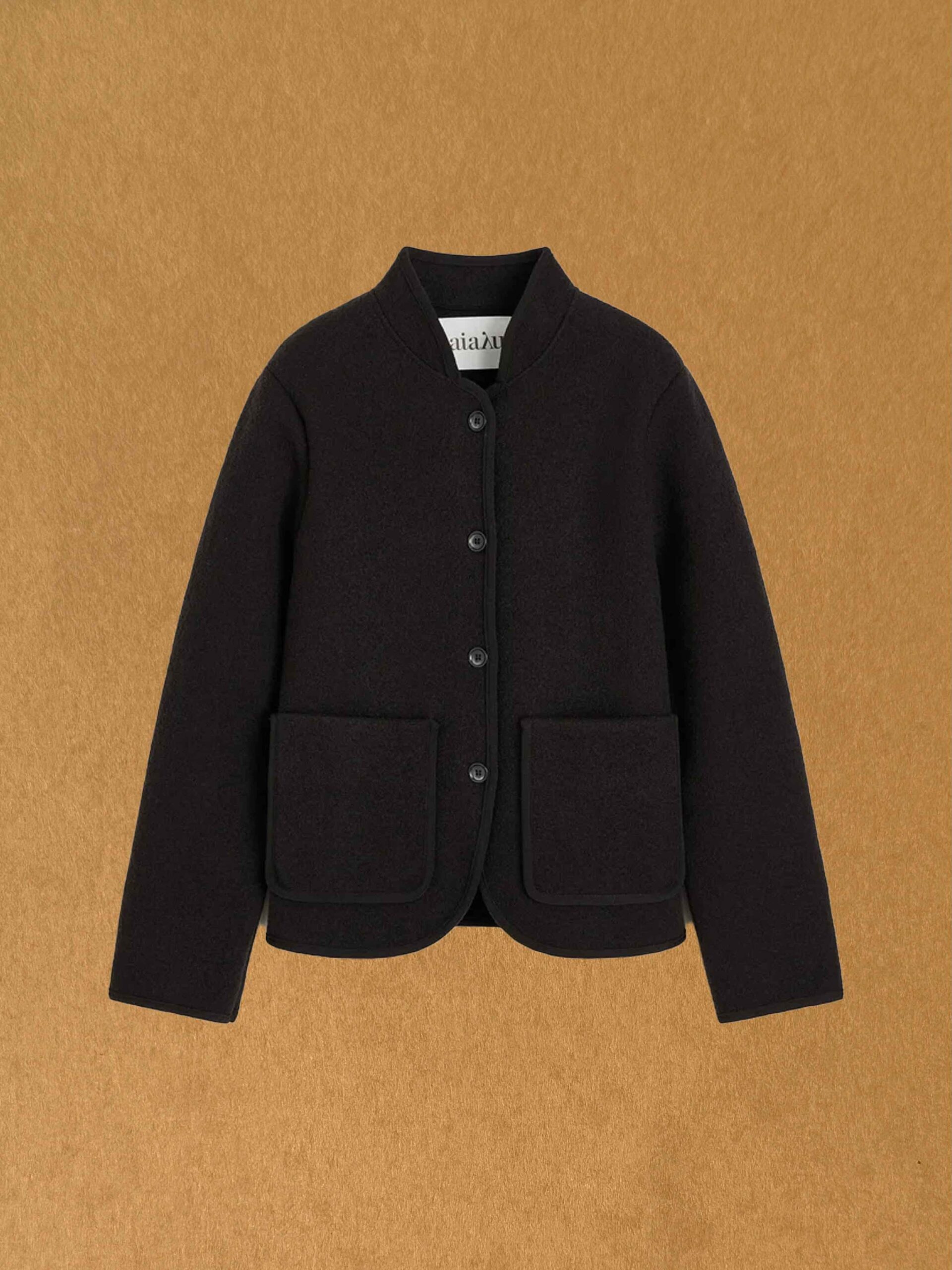 cara jacket merino wool dark brown aiayu denmark front