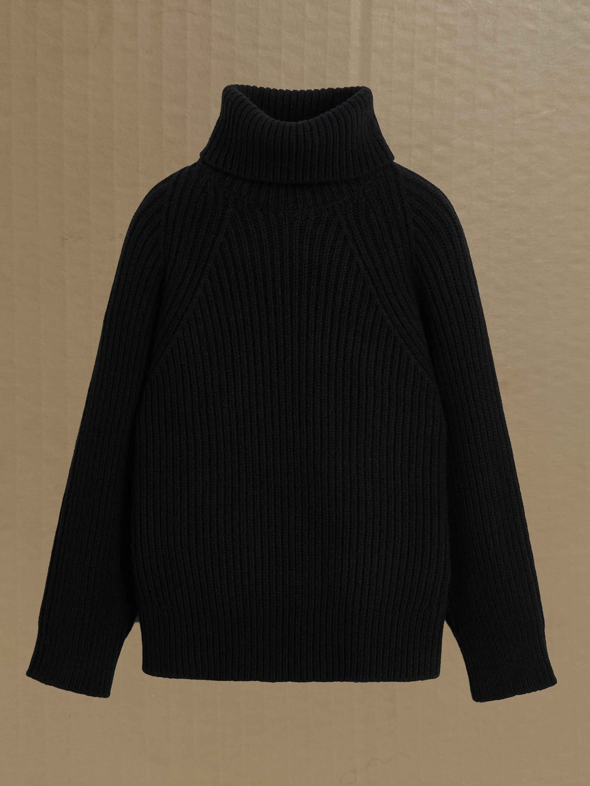 omera t-neck jumper sweater knit skall studio denmark black wool product