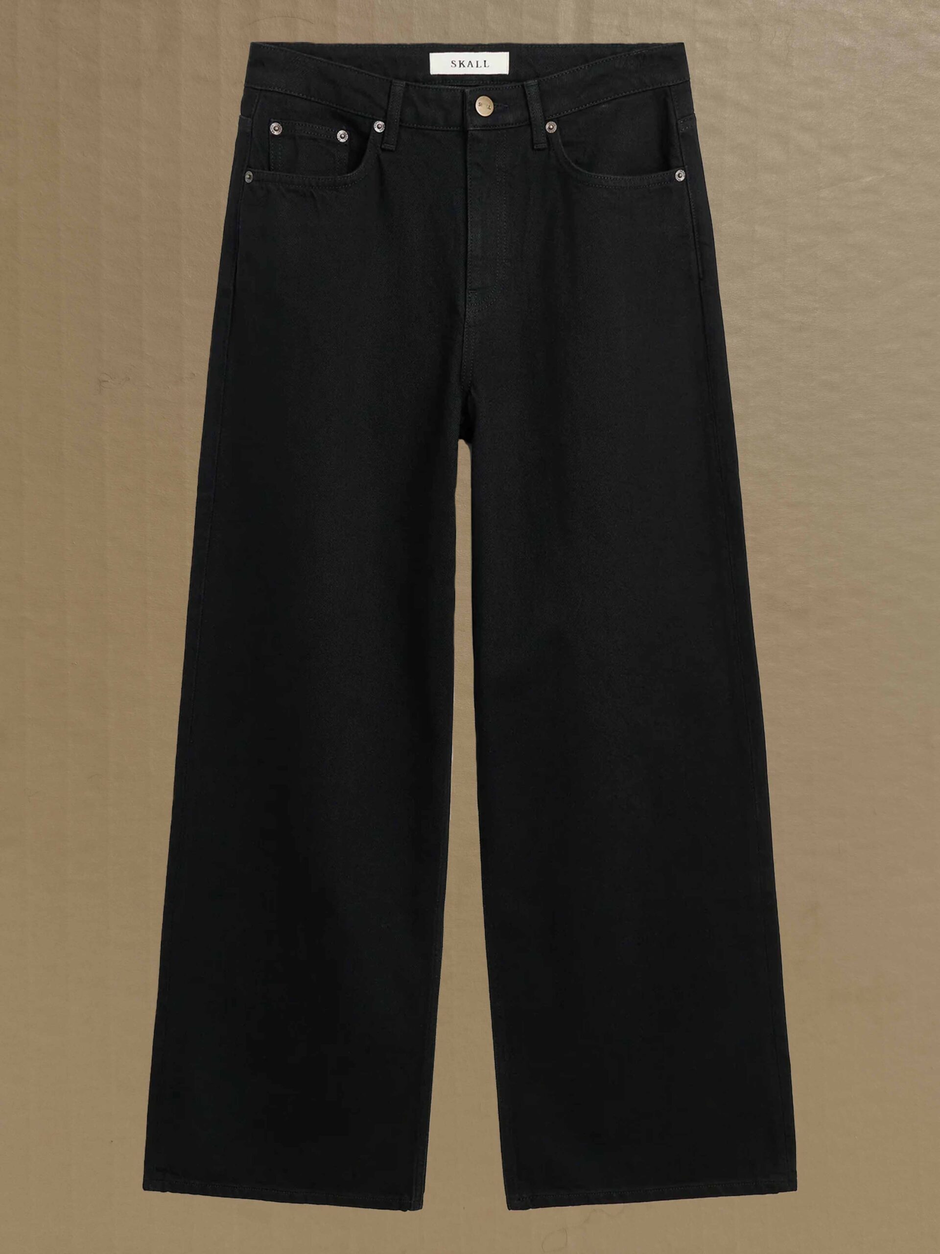 willow wide leg jeans denim gots black skall studio packshot