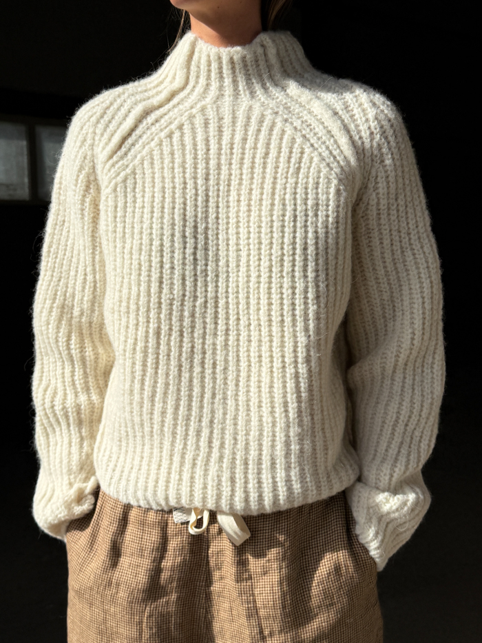 alpaca jumper cocoon knitwit stable Baambrugge wool white