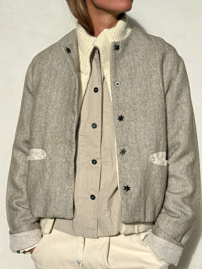 dumur herringbone wool linen coat fant the netherlands italy made fashion fair slow close